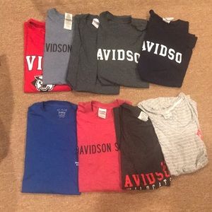 Lot of 9 Davidson College t-shirts